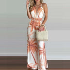 Remi | Women's Casual Backless Wide Leg Jumpsuit