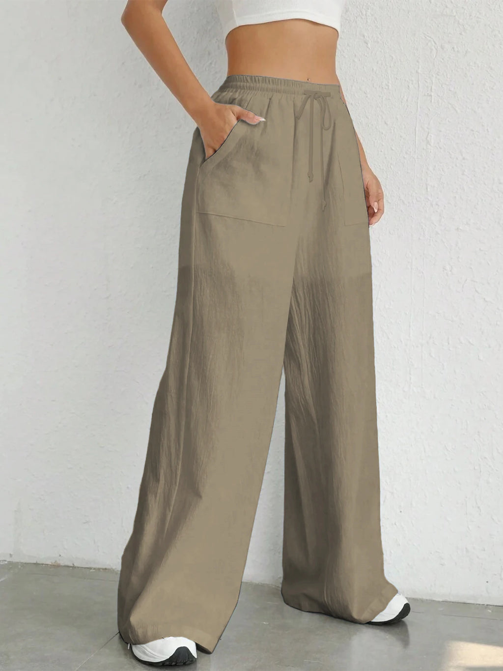 Remi | Women's Oversized High Waist Straight Trousers