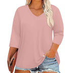 Sutton | Women's V-Neck Sleeve Plus Size shirt