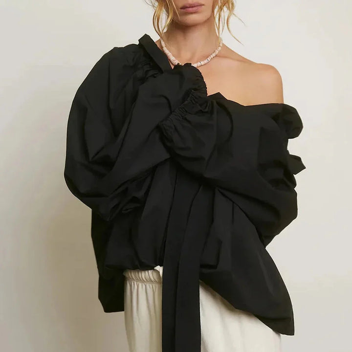 Marlowe | Women's Puffed Sleeve Cotton Blouse Layering Essential