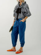 Elara | Women’s Ruffle Collar Bow Tie Blouse