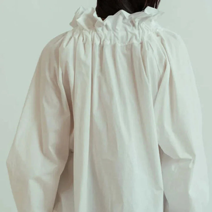 Marlowe | Women's Puffed Sleeve Cotton Blouse Layering Essential