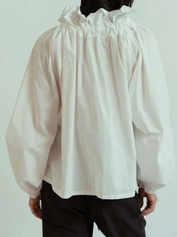 Elara | Women’s Ruffle Collar Bow Tie Blouse