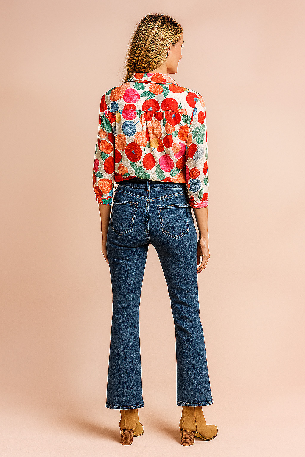 Marlowe | Women's Abstract Print Button Front Shirt Casual