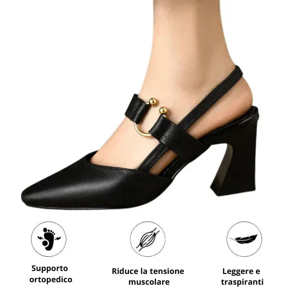 Lira | Women’s Elegant Ergonomic Support Heel Sandals