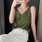 Elara | Women's Silk Strap Tank Top Elegant