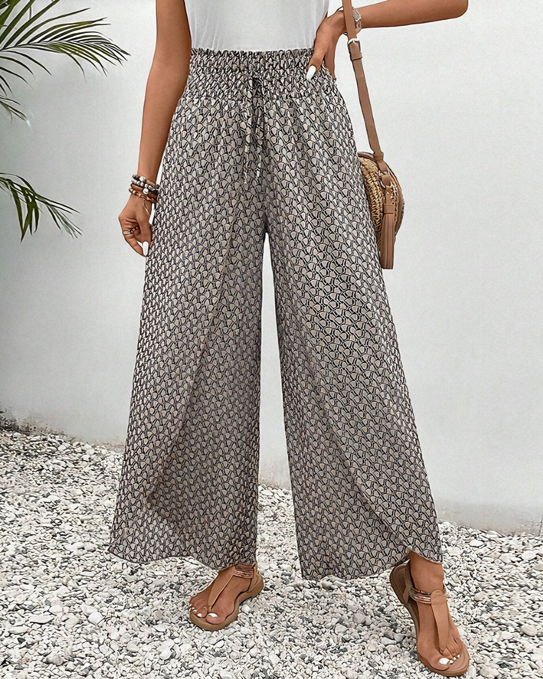 Priya | Women's High-Waist Wide-Leg Pants Casual