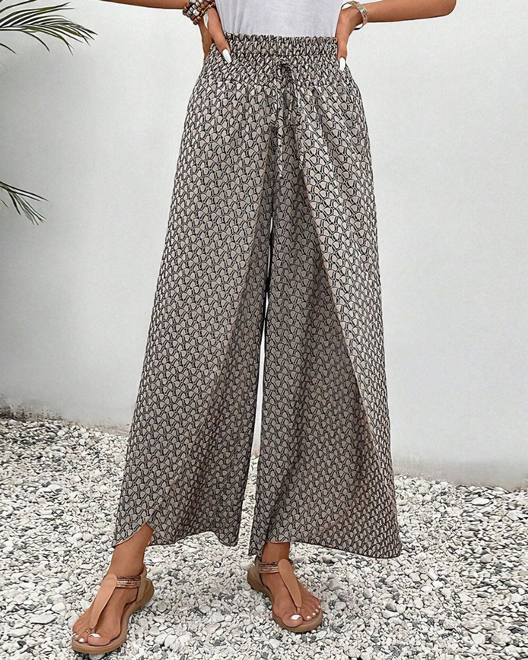 Priya | Women's High-Waist Wide-Leg Pants Casual
