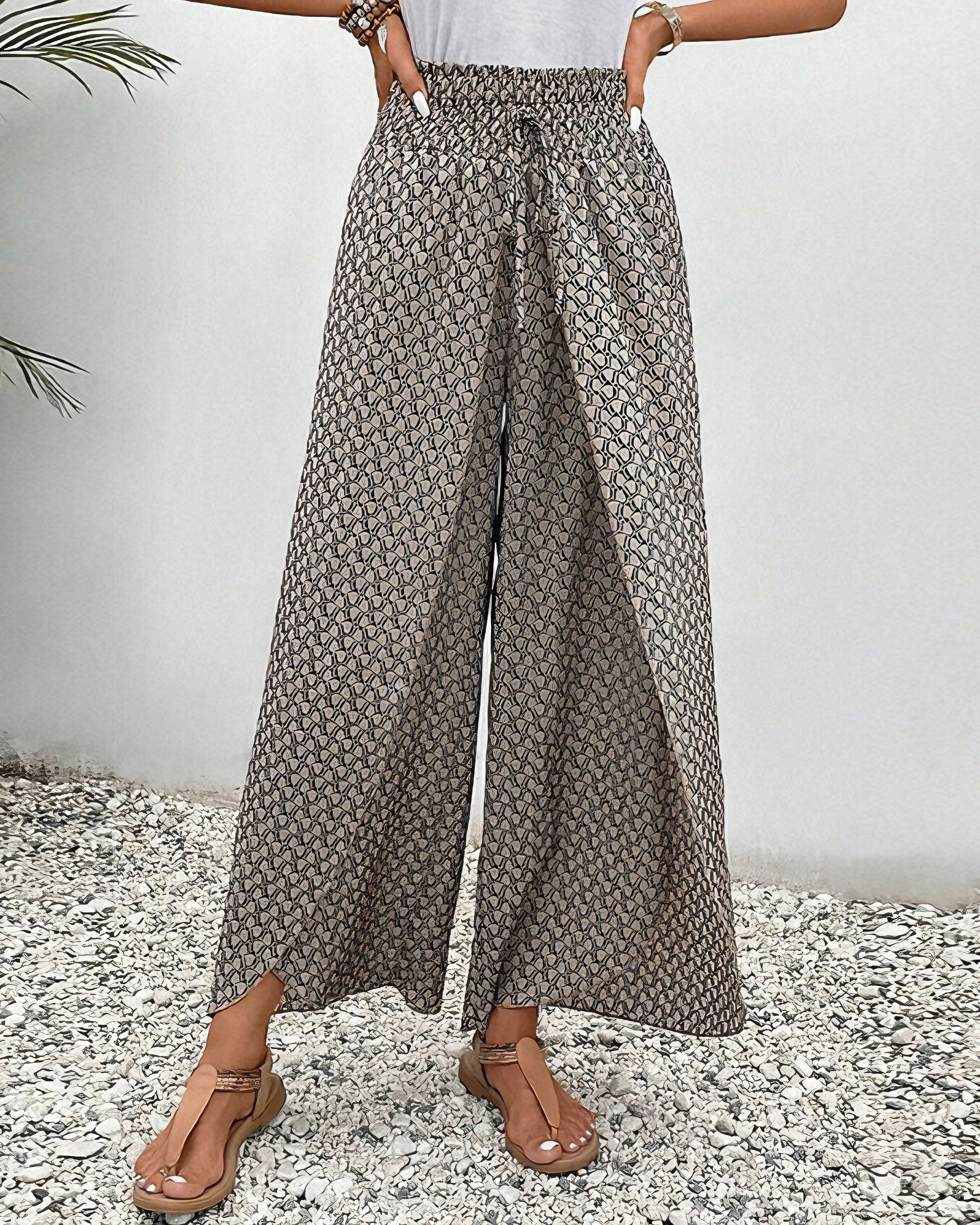 Priya | Women's High-Waist Wide-Leg Pants Casual