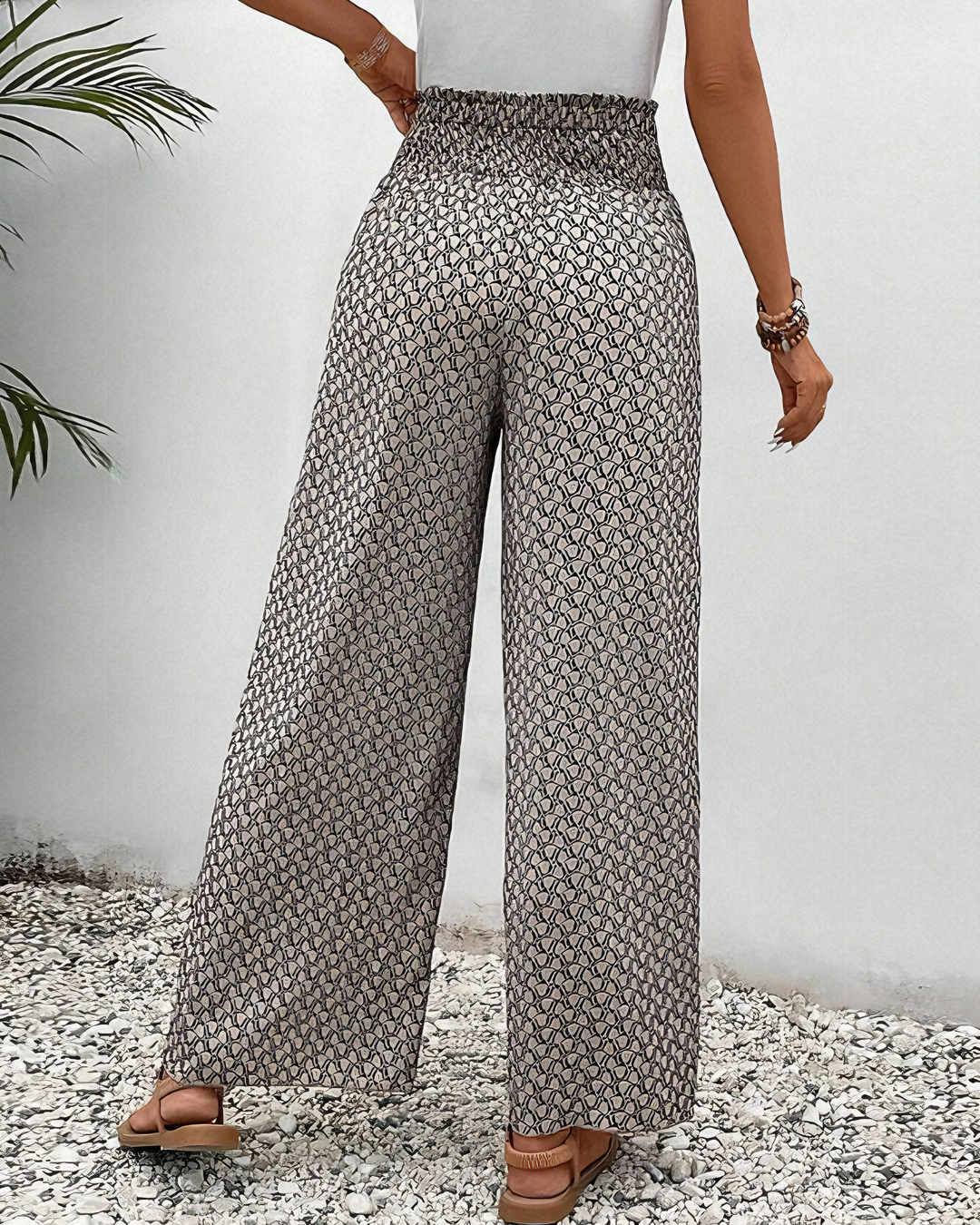Priya | Women's High-Waist Wide-Leg Pants Casual