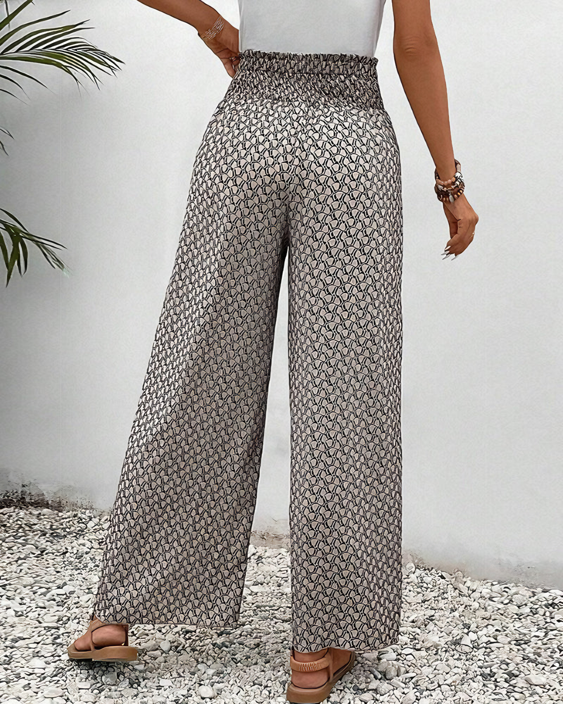 Priya | Women's High-Waist Wide-Leg Pants Casual