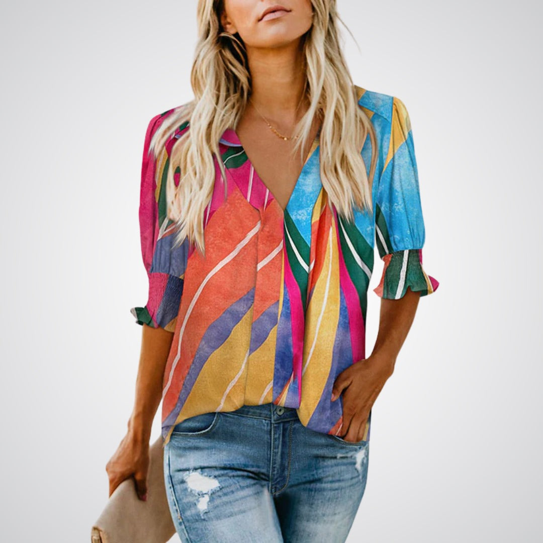 Zirelle | Women's V-Neck Blouse Chic