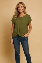 Rowan | Women's Twisted Hem Relaxed Everyday Top
