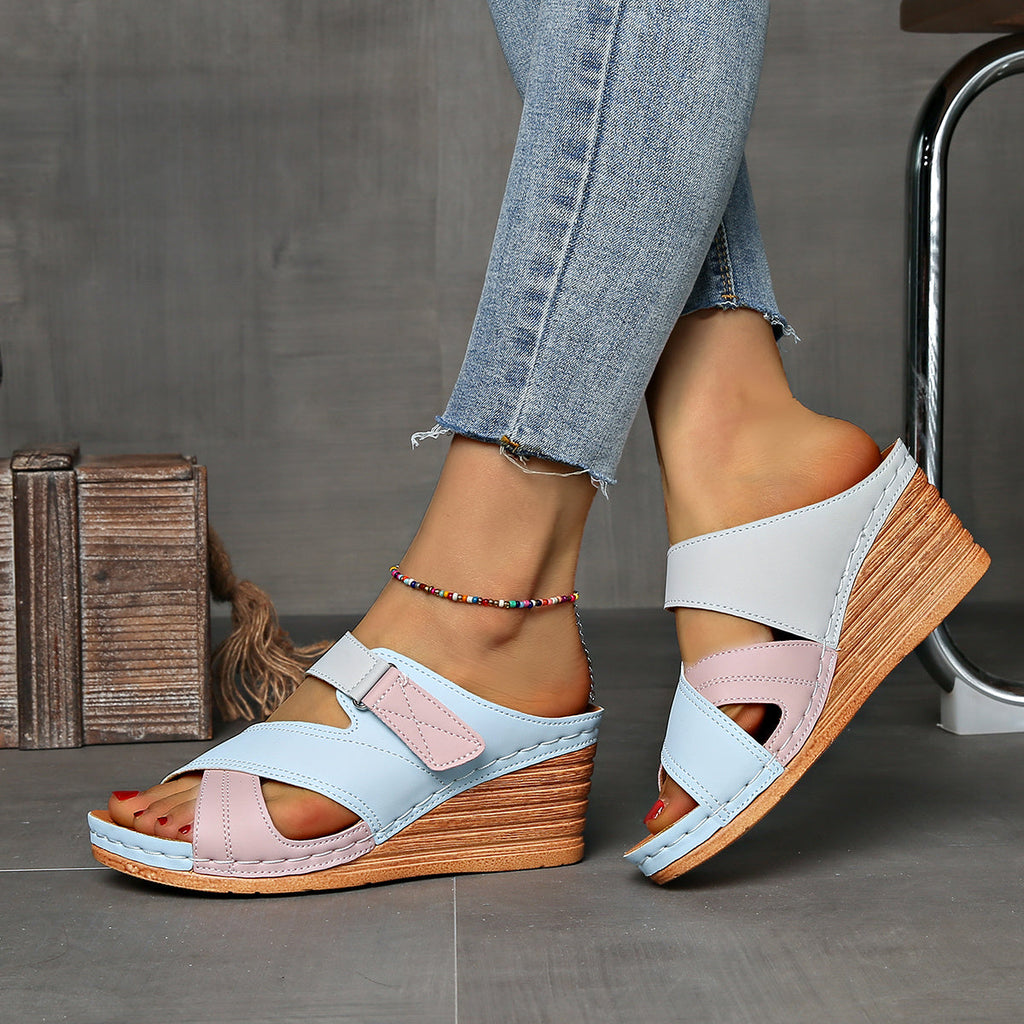 Aerith | Women's Two Tone Wedge Sandals