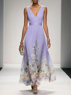 Elara | Women's Floral Print Wedding Guest Dress Elegant