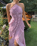 Aaliyah | Women's Halter Neck Ruffle Dress