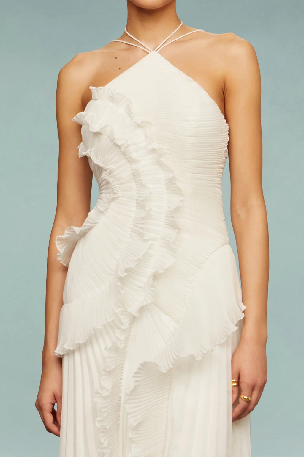Aaliyah | Women's Halter Neck Ruffle Dress