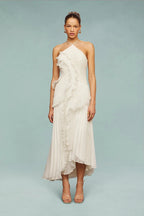 Aaliyah | Women's Halter Neck Ruffle Dress