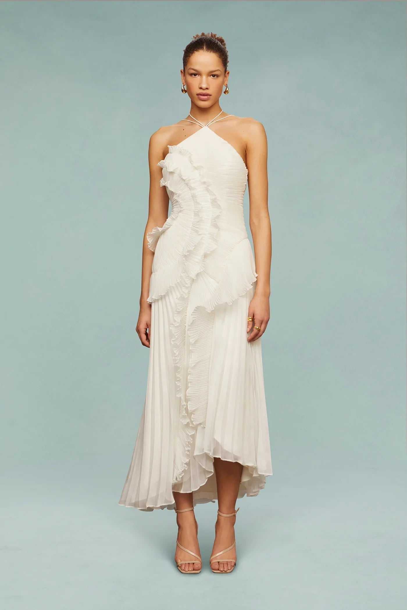 Aaliyah | Women's Halter Neck Ruffle Dress