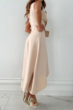 Priya | Women's Elegant Satin Midi Dress