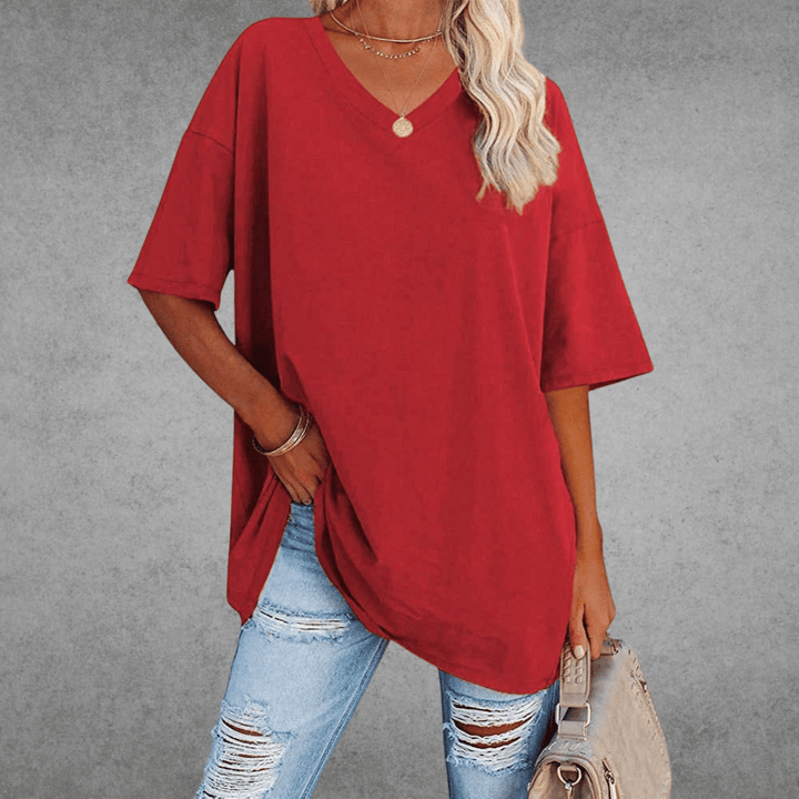 Veya | Women’s Casual Short Sleeve V-Neck Summer T-Shirt