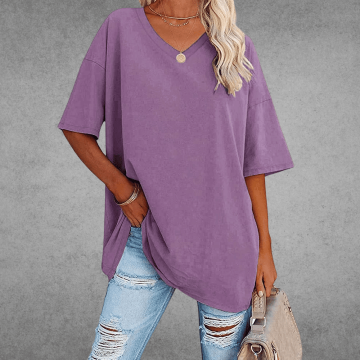 Veya | Women’s Casual Short Sleeve V-Neck Summer T-Shirt