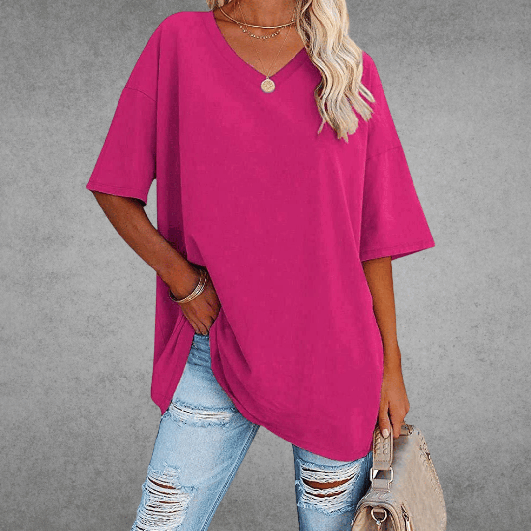 Veya | Women’s Casual Short Sleeve V-Neck Summer T-Shirt