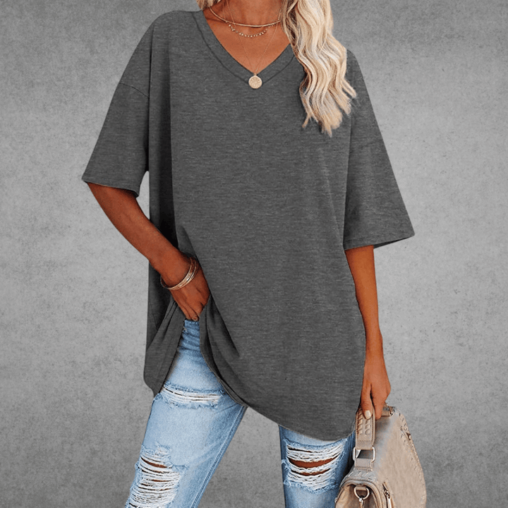 Veya | Women’s Casual Short Sleeve V-Neck Summer T-Shirt