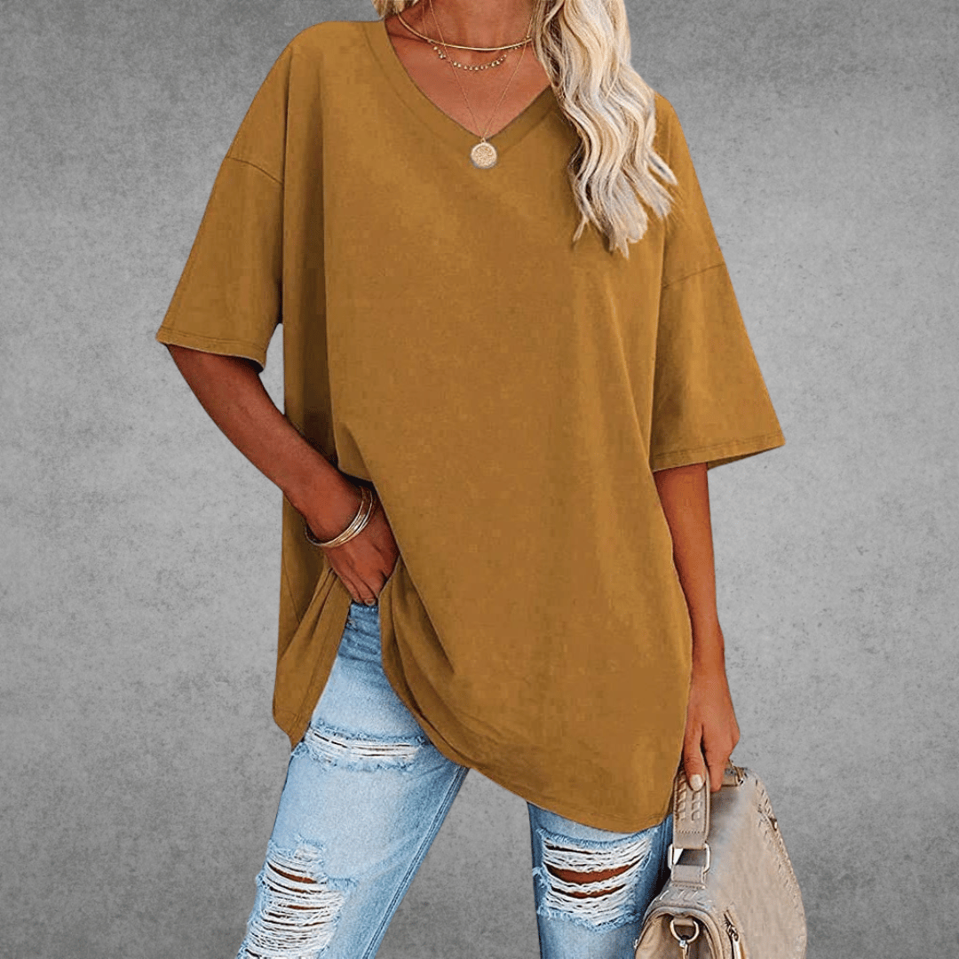 Veya | Women’s Casual Short Sleeve V-Neck Summer T-Shirt