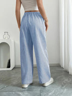 Sutton | Women's Striped Wide Leg Trousers