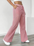 Sutton | Women's Striped Wide Leg Trousers