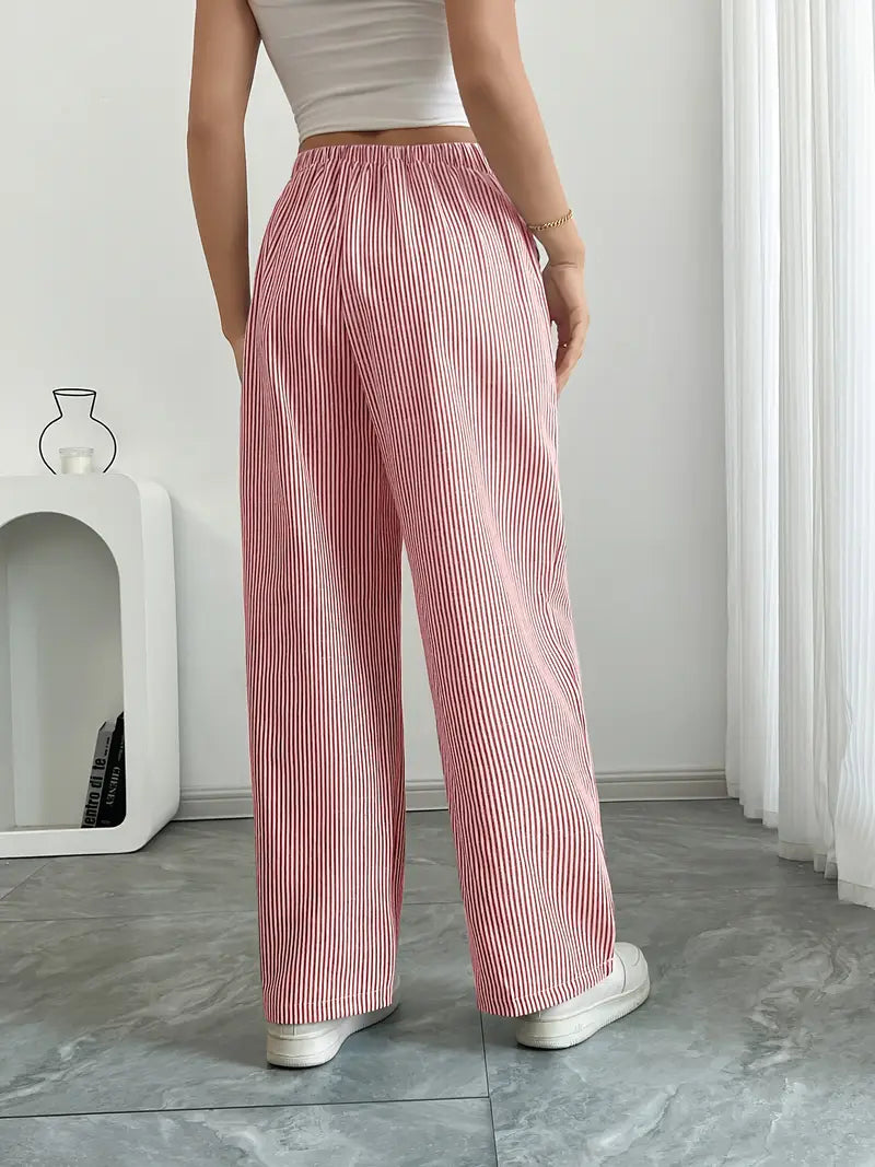 Sutton | Women's Striped Wide Leg Trousers