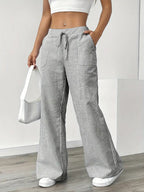 Sutton | Women's Striped Wide Leg Trousers