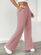 Sutton | Women's Striped Wide Leg Trousers