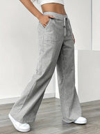 Sutton | Women's Striped Wide Leg Trousers