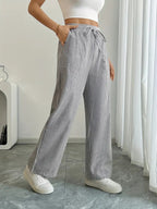 Sutton | Women's Striped Wide Leg Trousers