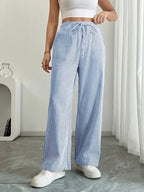 Sutton | Women's Striped Wide Leg Trousers