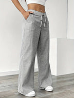Sutton | Women's Striped Wide Leg Trousers