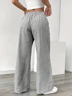 Sutton | Women's Striped Wide Leg Trousers