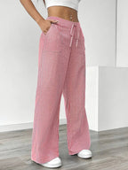 Sutton | Women's Striped Wide Leg Trousers