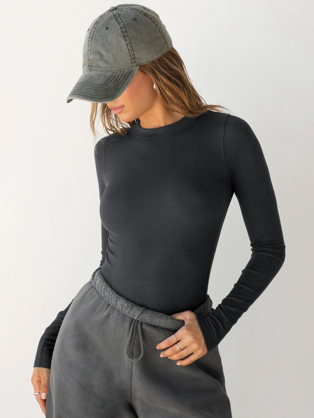 Nova | Women’s Slim Fit Ribbed Long Sleeve Top