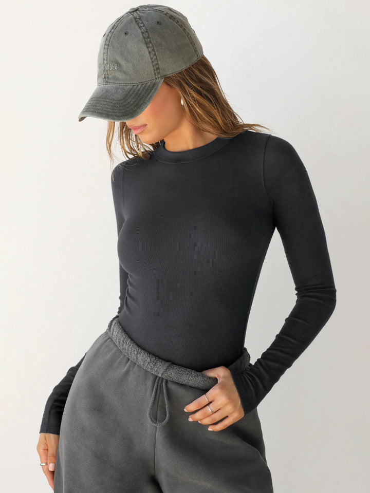 Nova | Women’s Slim Fit Ribbed Long Sleeve Top