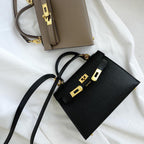Arden | Women’s Structured Top Handle Handbag Gold Lock