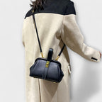 Ivy | Women’s Elegant Brown Mini Handbag with Turn Lock