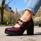 Remi | Women's Platform Mary Jane Brogue Heels