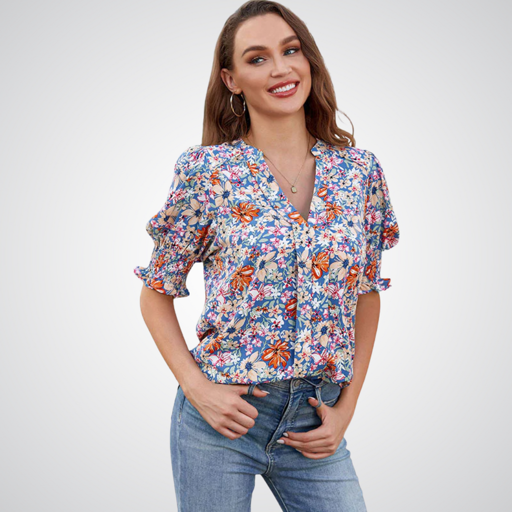 Zirelle | Women's V-Neck Blouse Chic