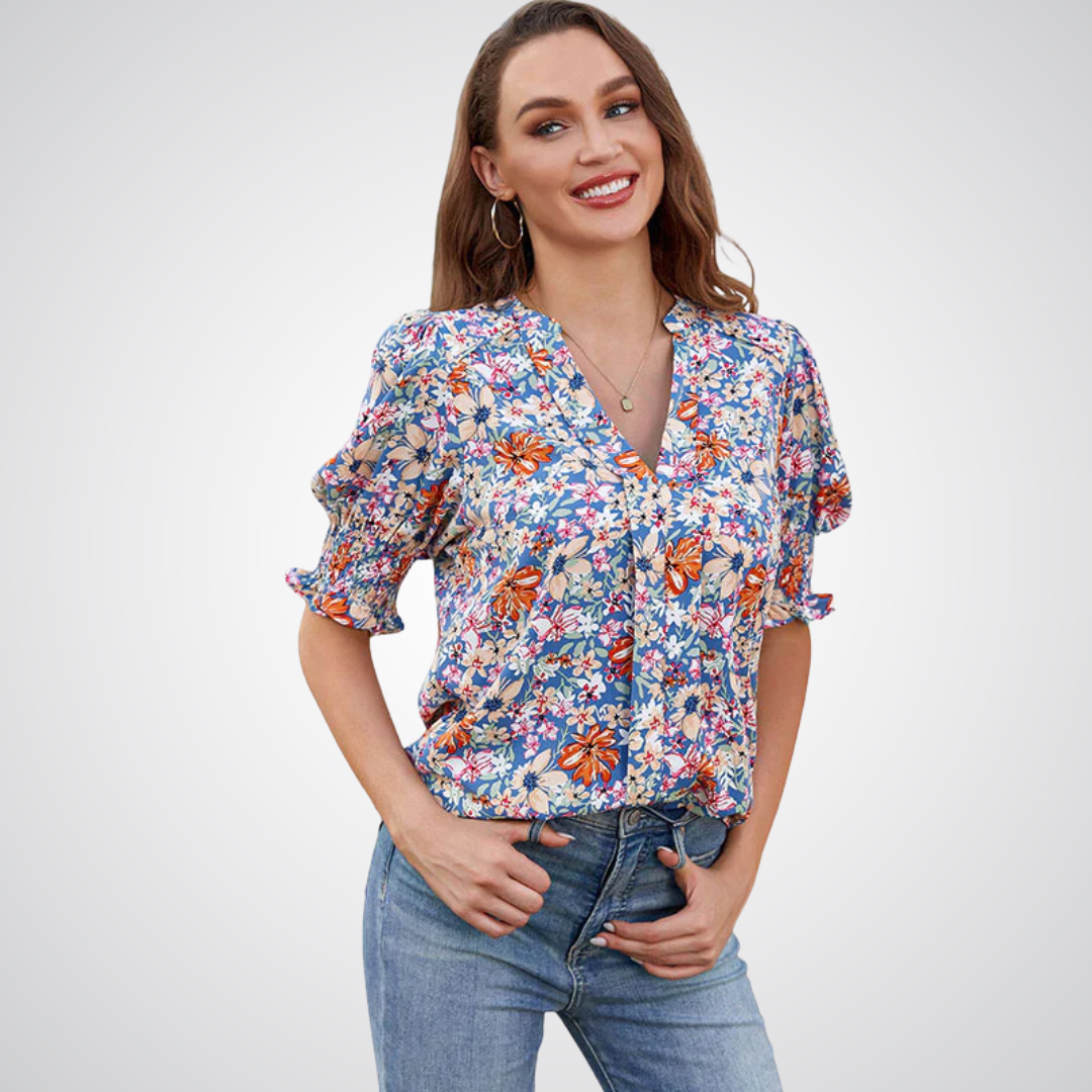 Zirelle | Women's V-Neck Blouse Chic