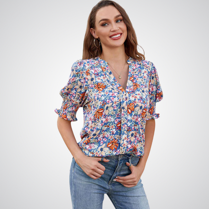Zirelle | Women's V-Neck Blouse Chic