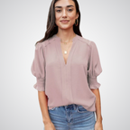Zirelle | Women's V-Neck Blouse Chic