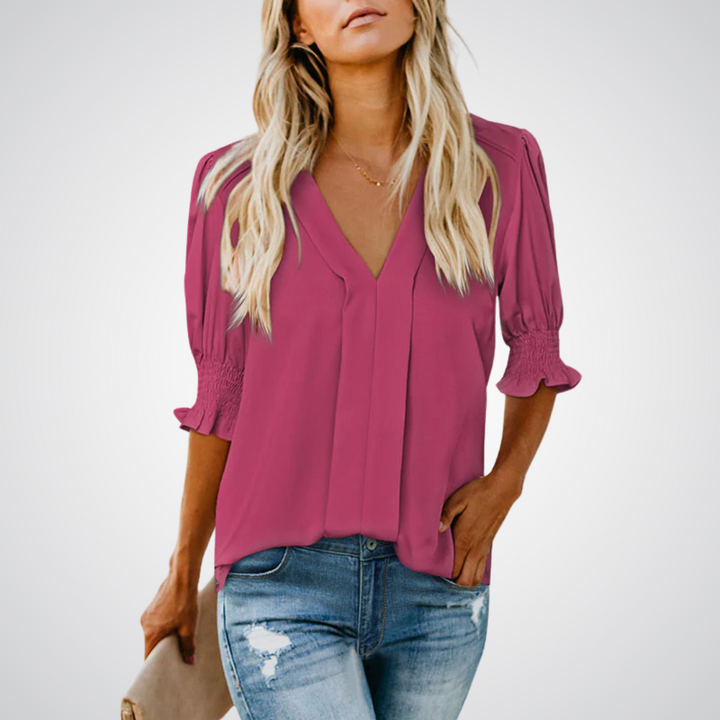 Zirelle | Women's V-Neck Blouse Chic